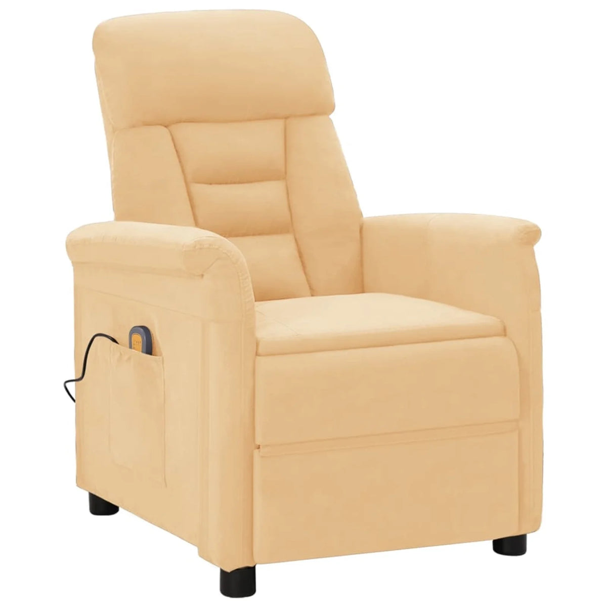 Electric Massage Recliner with Adjustable Footrest and Side Pocket, Faux Leather Sofa Chair A850200