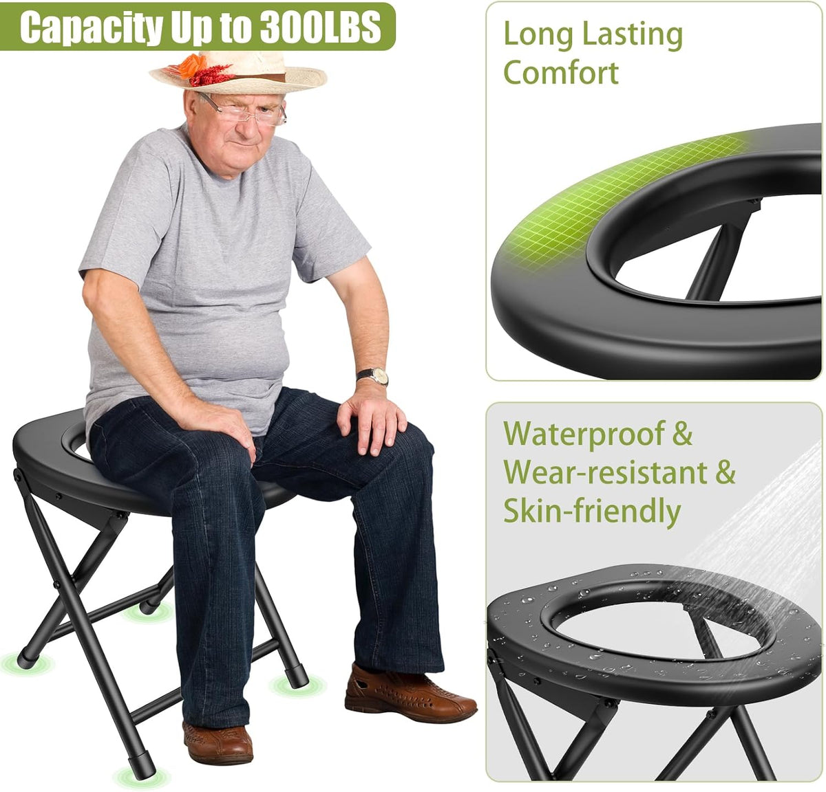 Portable Camping Toilet with Pop up Privacy Tent X967