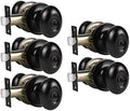 Matte Black Privacy Door Knobs with Lock, 10 Pack C59385