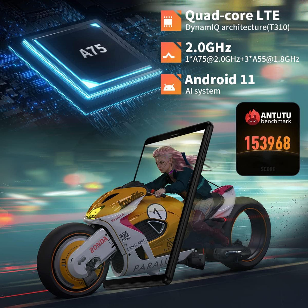 8 inch Android 11 Tablet, 3GB RAM 64GB ROM, 800 * 1280 HD Display D157
