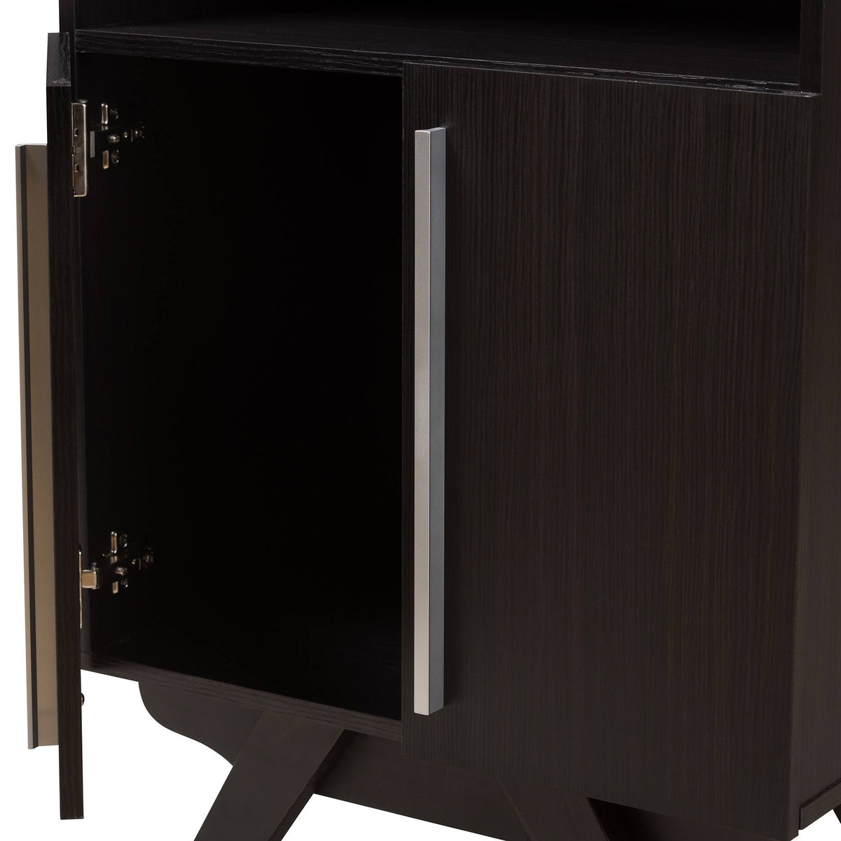 Espresso Brown Finished Wood Bookcase D7590