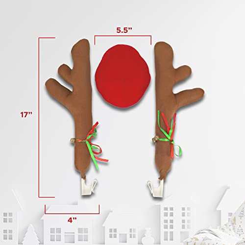 Car Reindeer Antlers & Nose Christmas Decoration Kit B3774