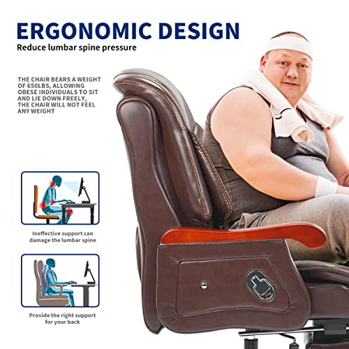 High Back Genuine Leather Office Chair D554