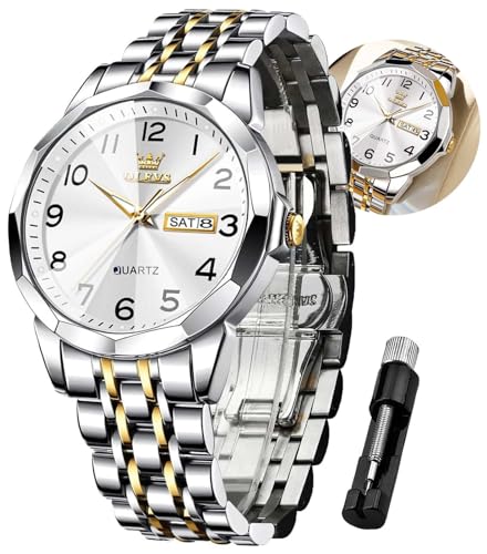 Two Tone Stainless Steel Diamond Analog Quartz Dress Wrist Watch P71701