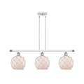 White and Polished Chrome 3 Light Island Light Z977296