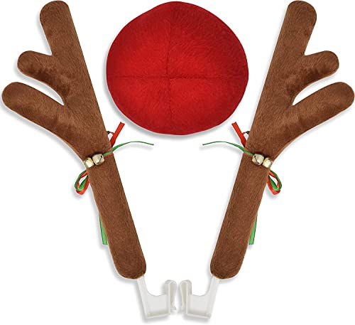 Car Reindeer Antlers & Nose Christmas Decoration Kit B3774
