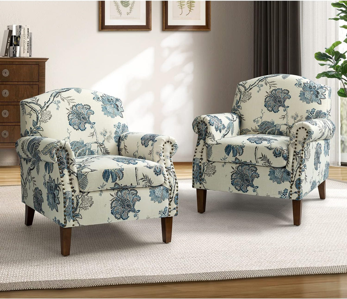 Accent Chair Set Of 2 with Removable Cushion F34940