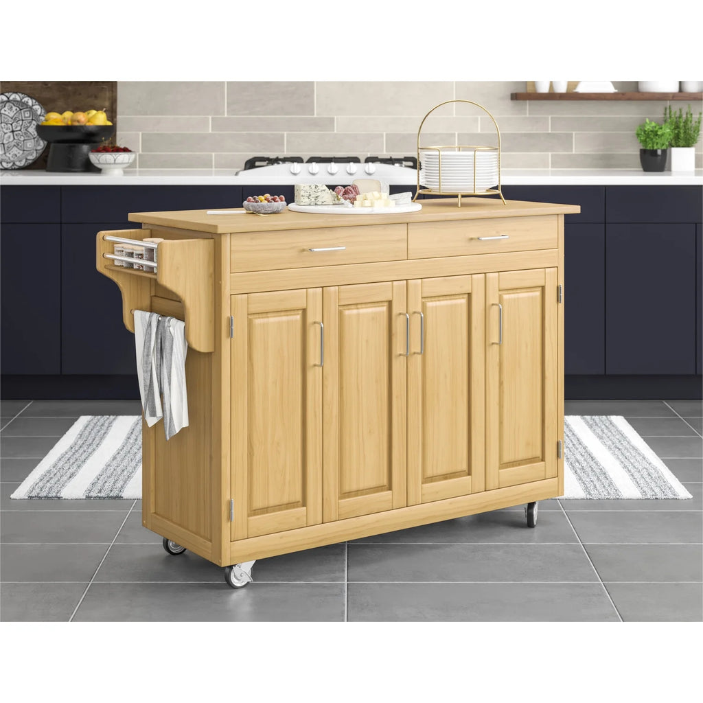 Wood Rolling Kitchen Cart F805