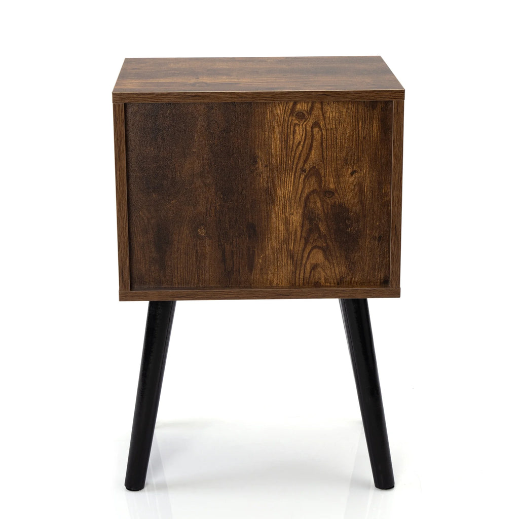 Wood Nightstands with Drawers Set of 2 V94110