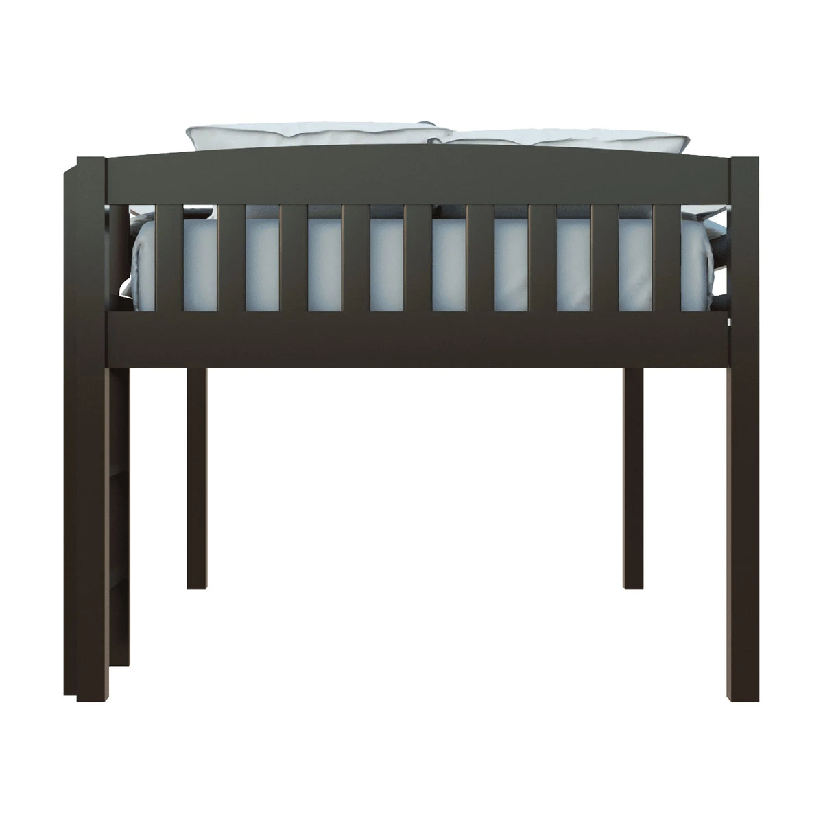 Dark Brown Solid Wood Full Size Loft Bed J3015