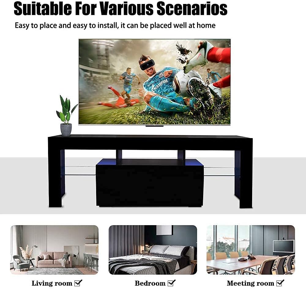 LED TV Cabinet TV Stands with Color Change Lighting for 45/55/65 Inch H543