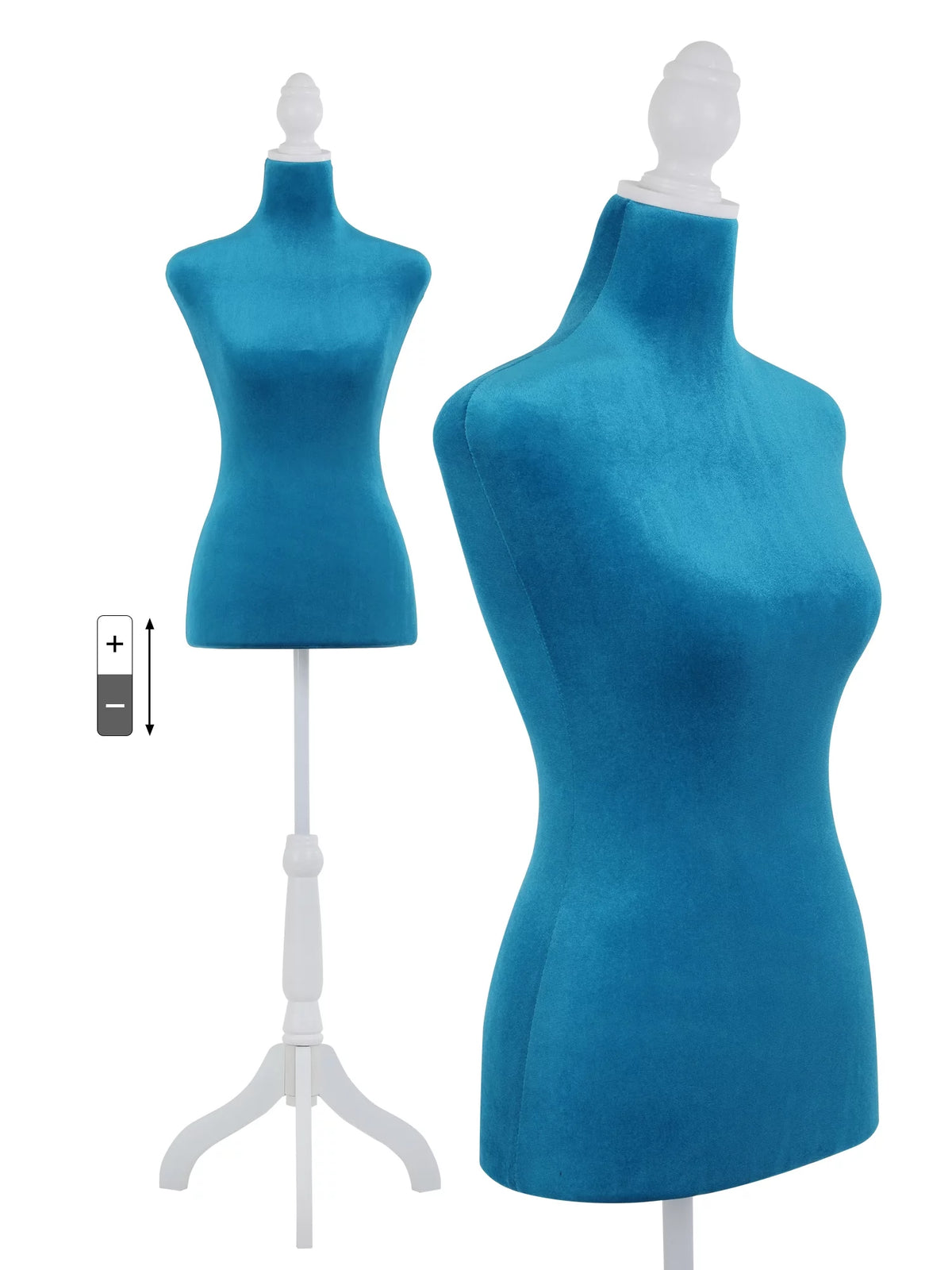 49.6-63.6 inch Height Adjustable Foam Sewing Mannequin with Base Stand R2796