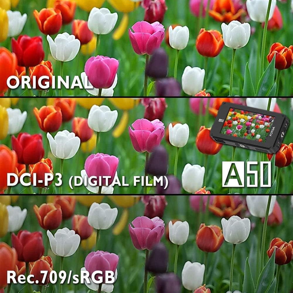 5inch Touchscreen Camera Field Monitor with Battery Charger Carry Case I44792