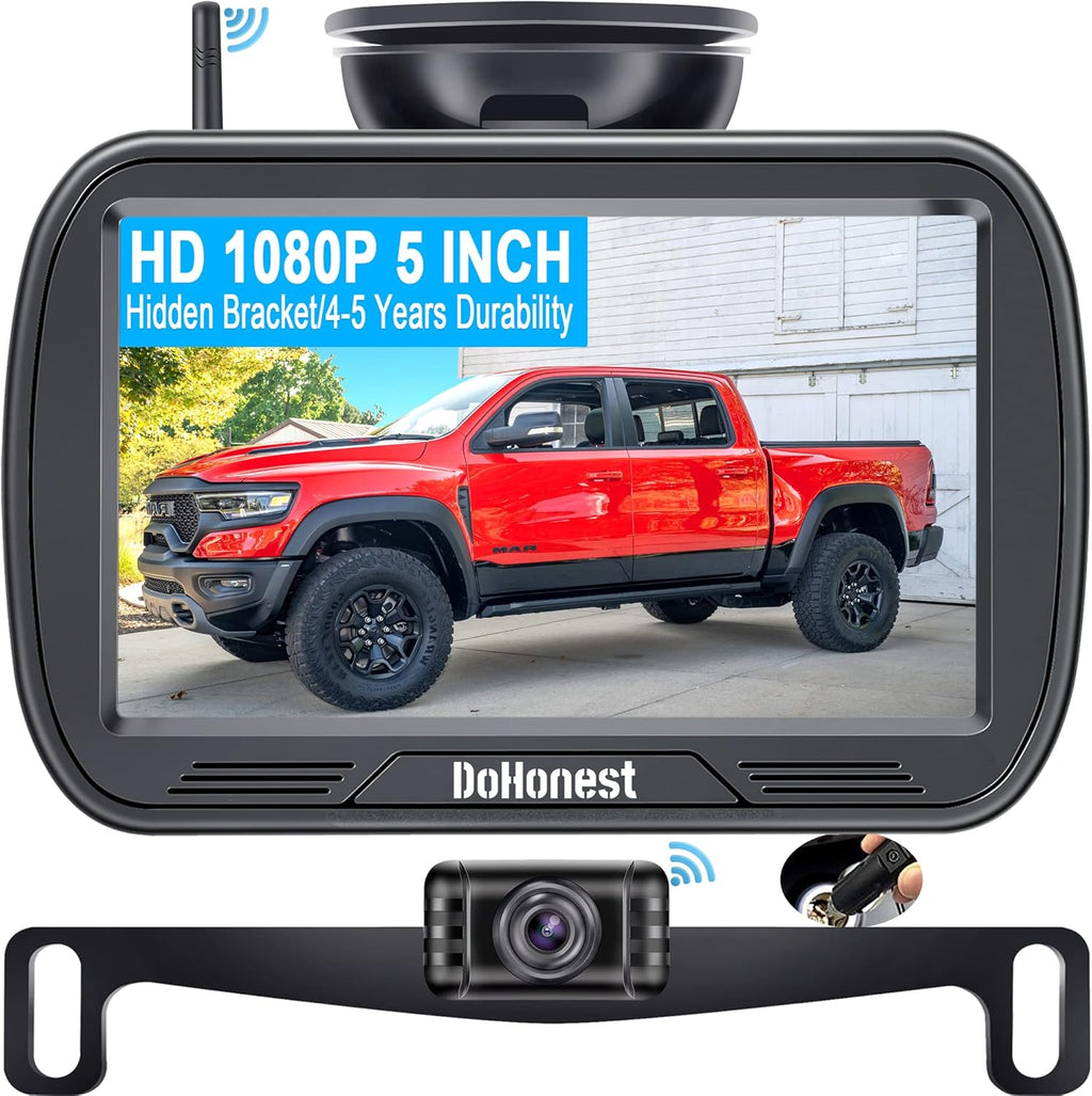 Wireless Backup Camera with 5'' Monitor HD 1080P H734