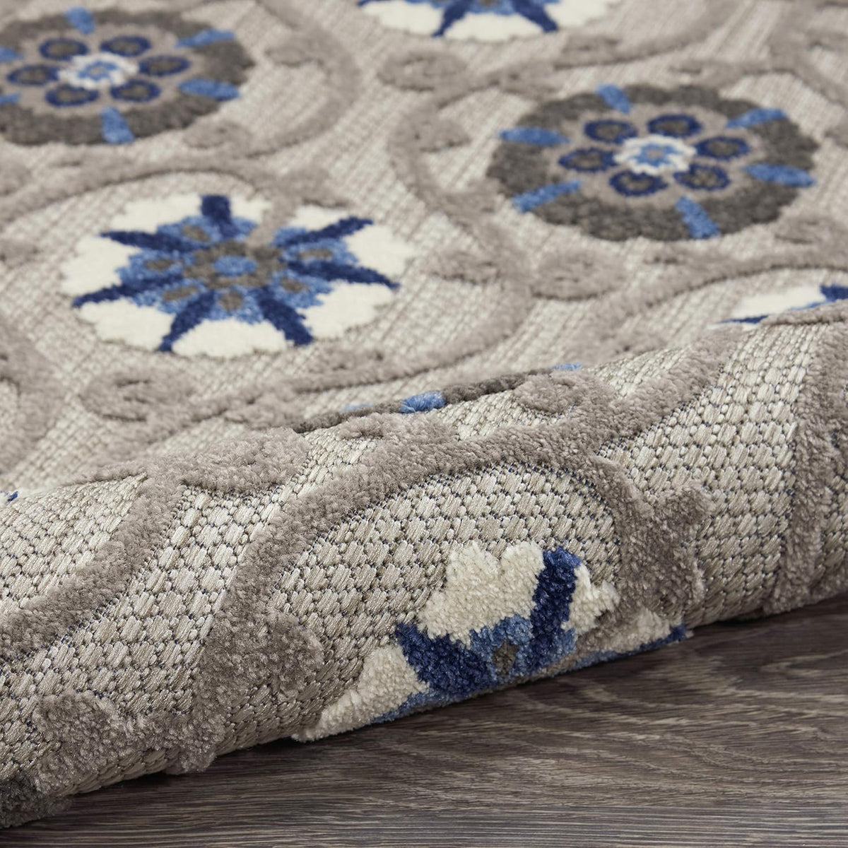 Grey/Blue 7' x 10' Area Rug Y48476