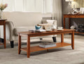 Cherry Coffee Table with Shelf Q704