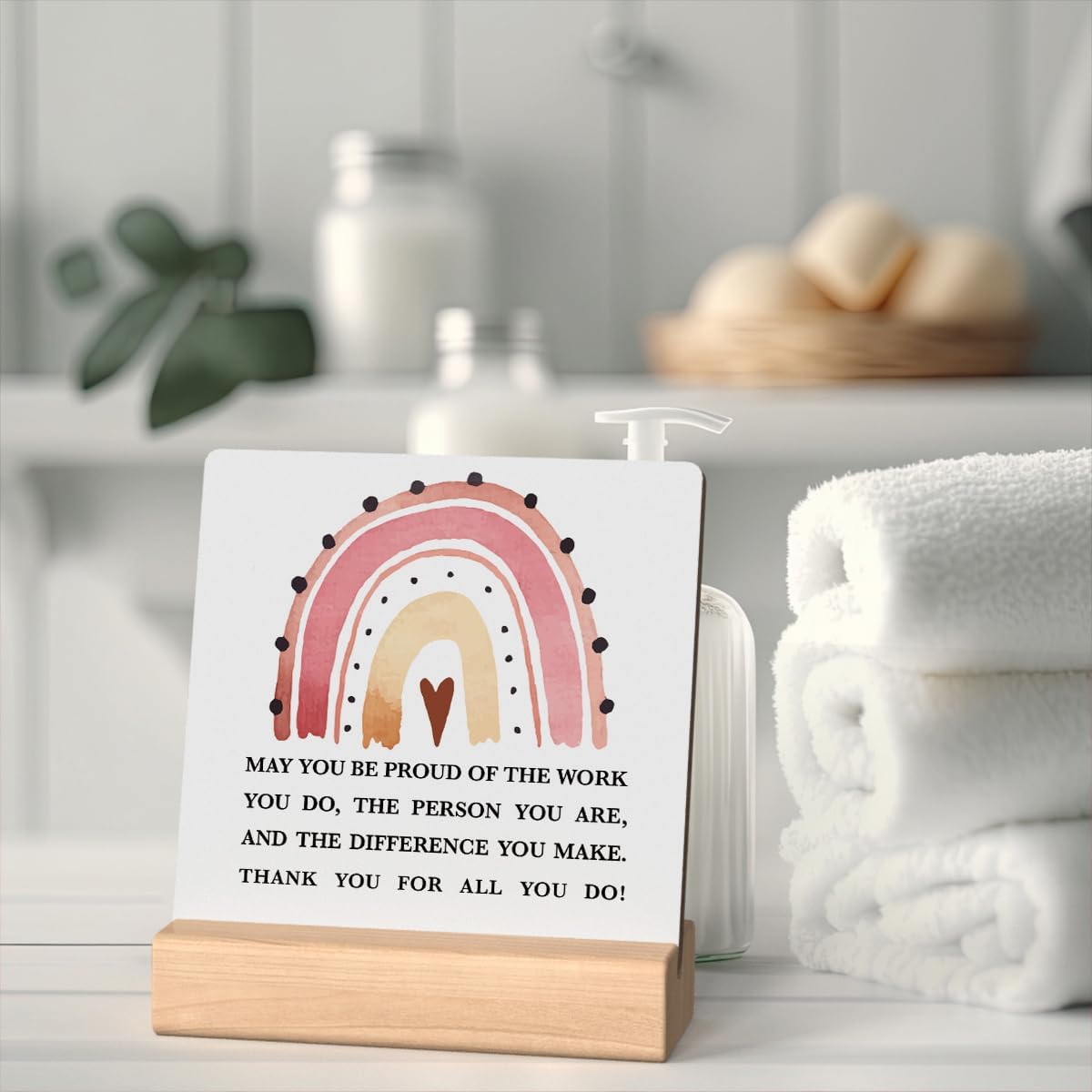 Desk Decor Sign 4x4 Inches L848276