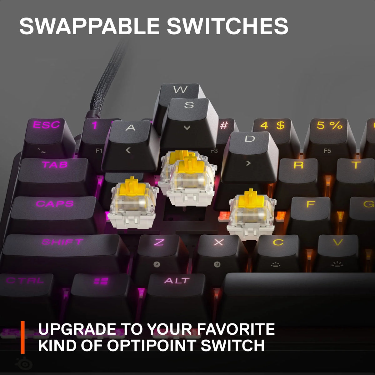 Black 60% Wired Gaming Keyboard with RGB Lighting A803