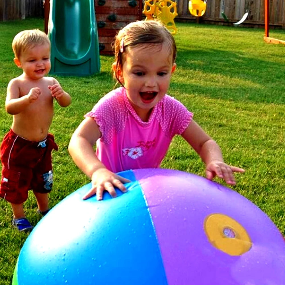30" Inflatable Beach Sprinkler Water Spray Ball Toy W5521