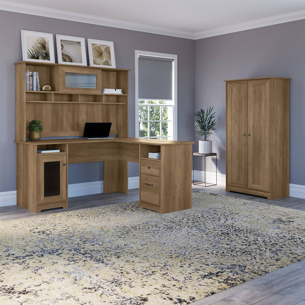 Tall Storage Cabinet with Doors Reclaimed Pine V73170
