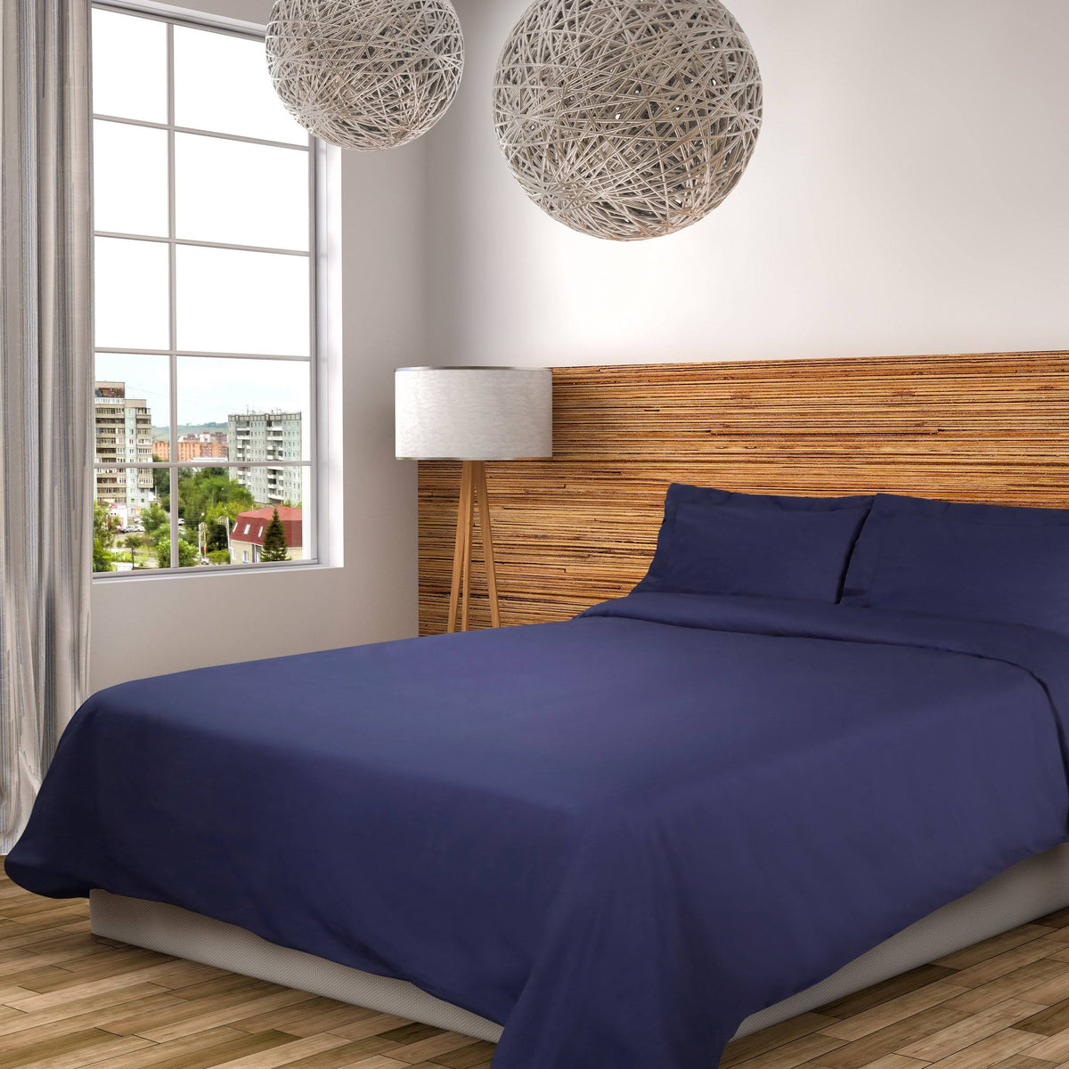 Matte Cotton Percale Duvet Cover Set Full/Queen W7875