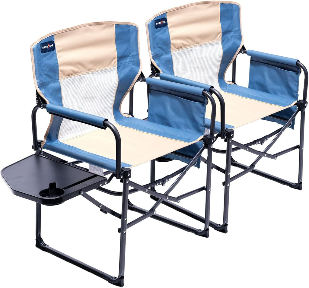 Oversized Portable Folding Camping Chair with Side Table D6321