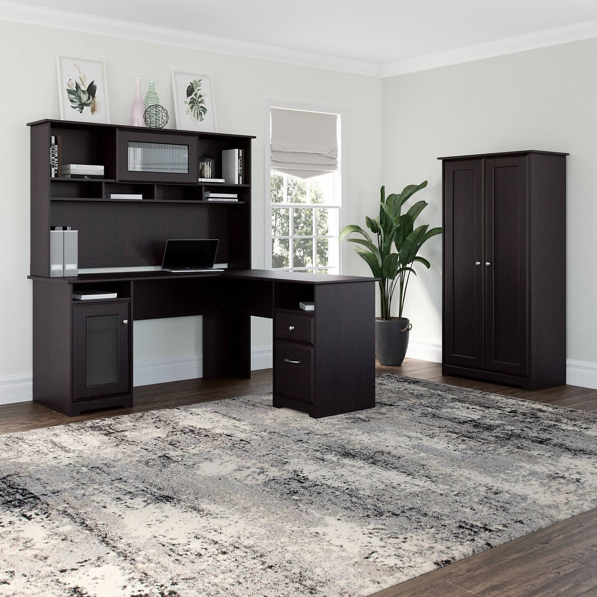 Tall Storage Cabinet with Doors Reclaimed Pine V73170