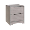 Antique Gray 2-Drawer Wooden Nightstand K716699