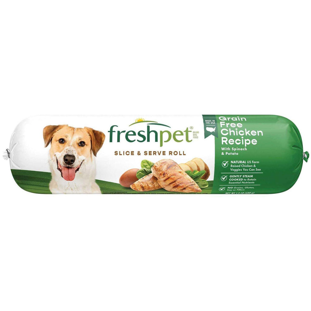 Grain Free Chicken Recipe Slice & Serve Roll Dog Food J459