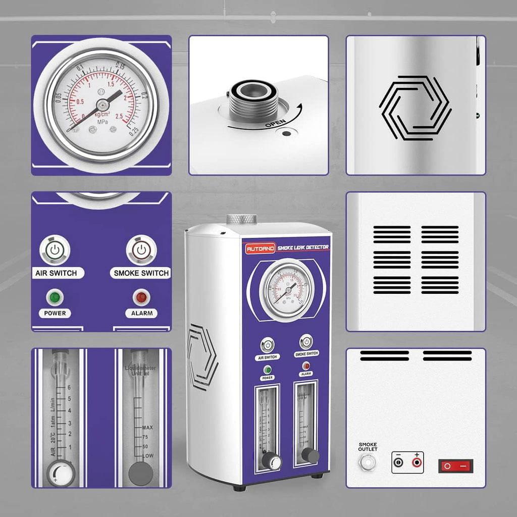 Smoke Machine Leak Detector, 2 Modes Automotive Fuel Pipe System Leakage Diagnostic Tester R782