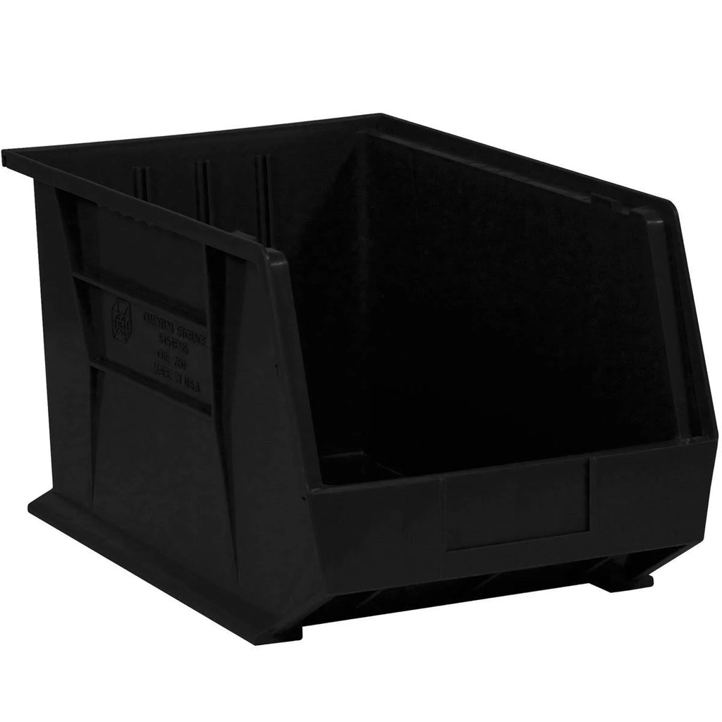Plastic Stack & Hang Bin Boxes Black 6/Case G245