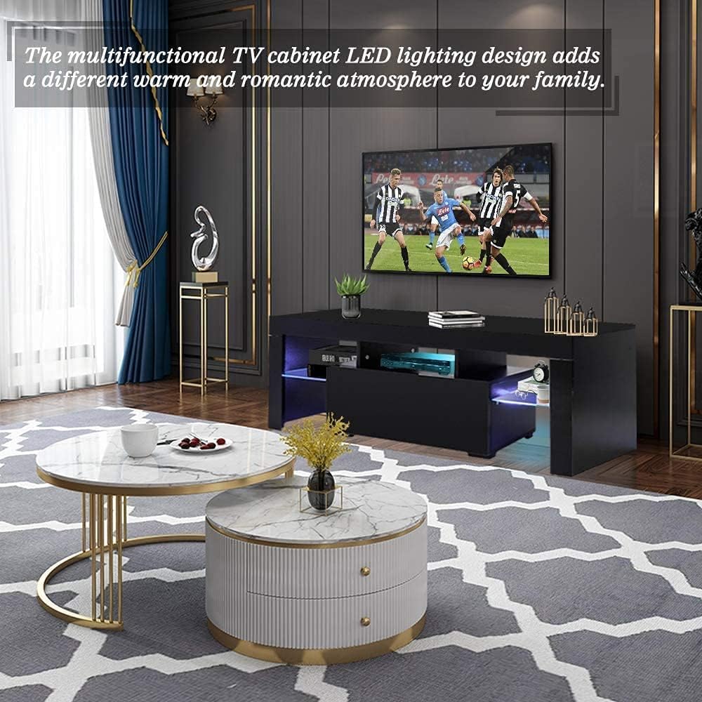 LED TV Cabinet TV Stands with Color Change Lighting for 45/55/65 Inch H543