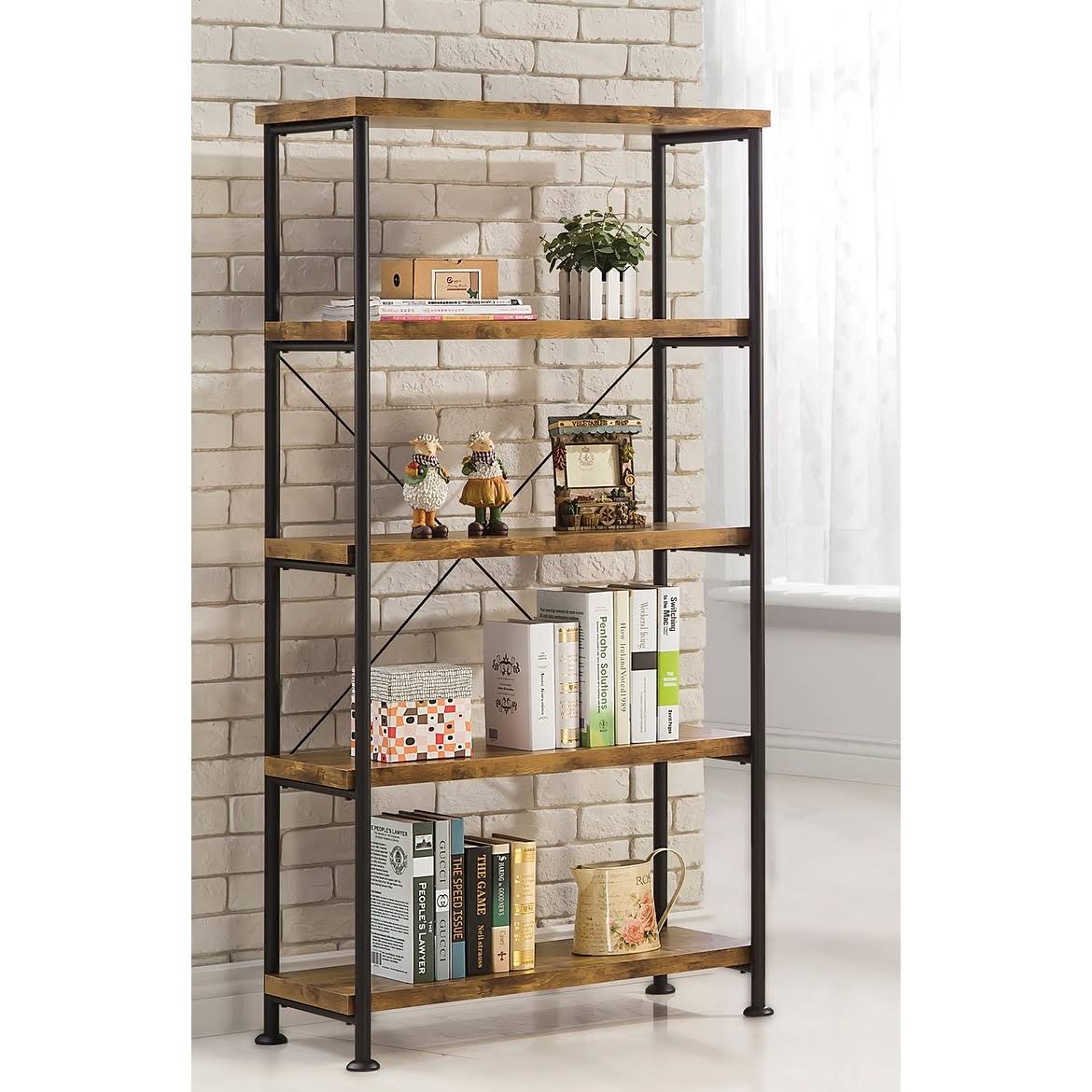 Antique Nutmeg 4-Shelf Bookcase T4973