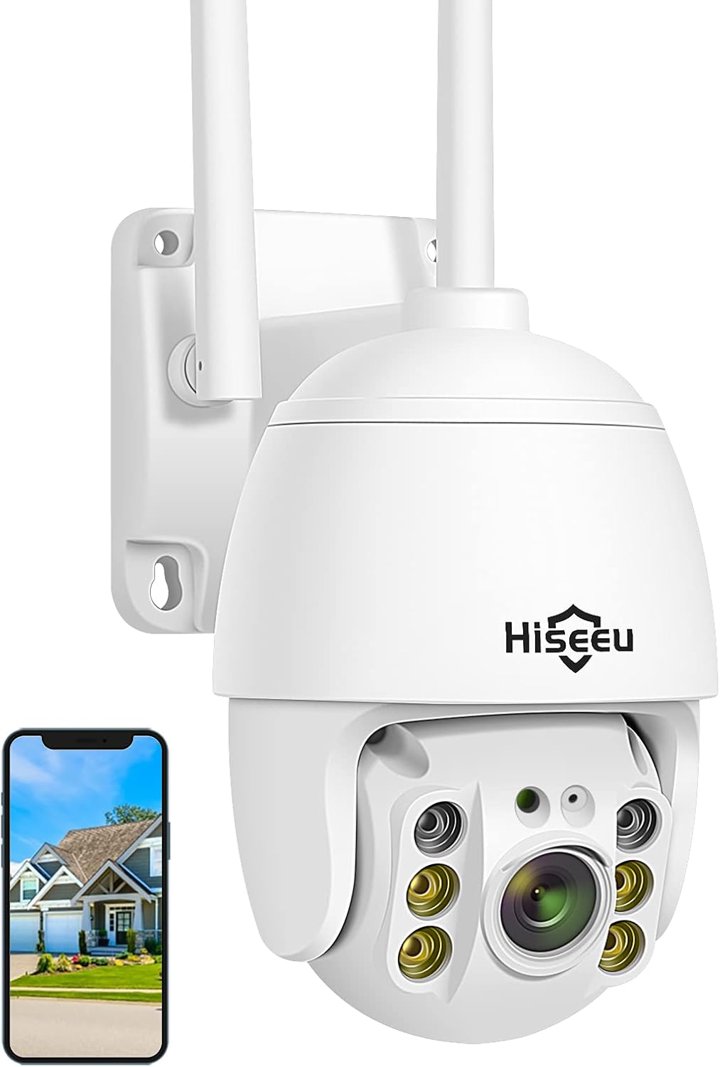 Pan/Tilt/Zoom Security Camera with Floodlights Night Vision Z888886