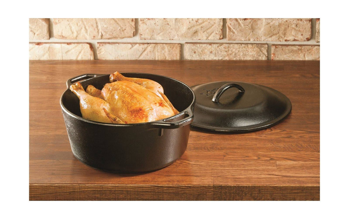 Pre-Seasoned Cast Iron Dutch Oven 5-Quart E305