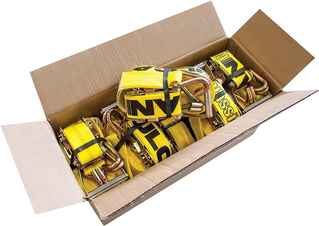 2 Inch x 27 Foot 8 Pack Ratchet Strap with Wire Hooks I231581