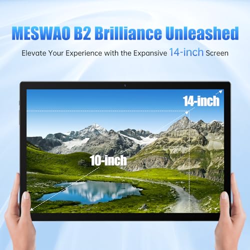 Space Gray 14 Inch Android 13 Tablet with 1200P IPS HD Screen, 8 Core, 6GB+128GB, Wi-Fi 5, 10000mAh Battery, 5MP+32MP Cameras S14842