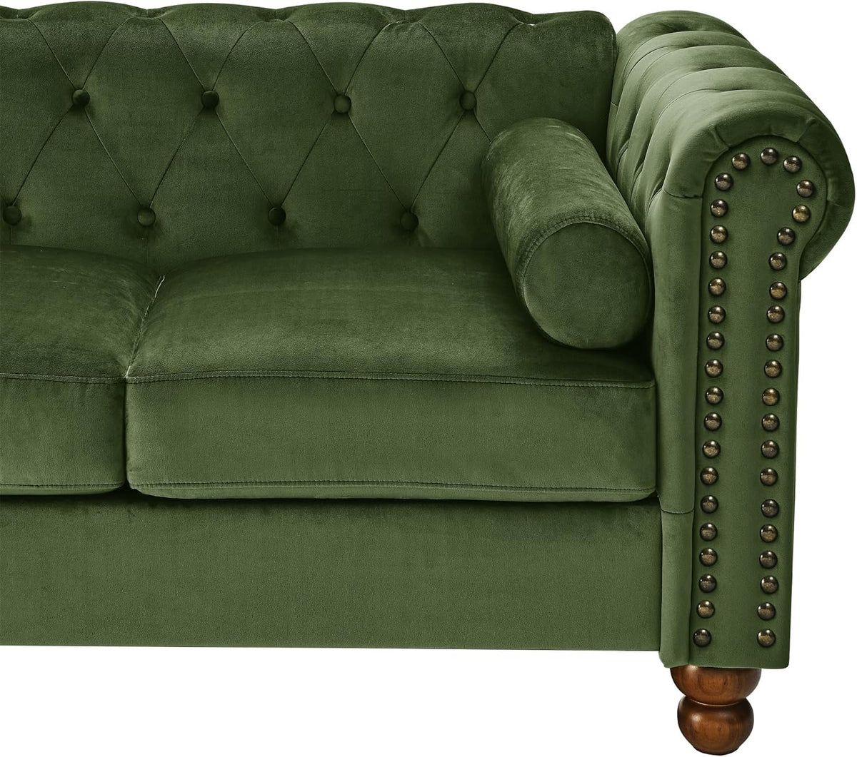 Large Velvet Two-Seat Sofa F5715