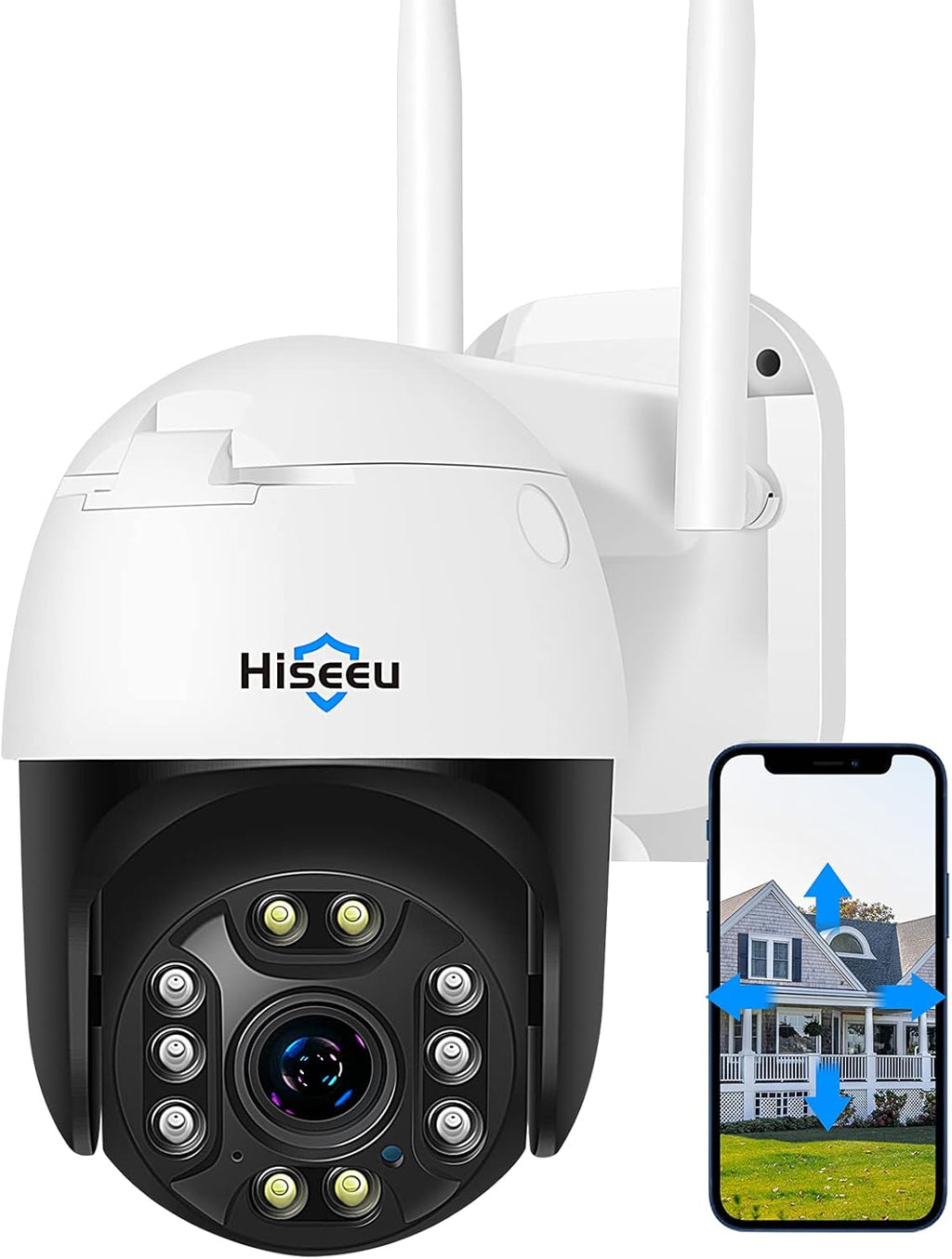 Pan/Tilt/Zoom Security Camera with Floodlights Night Vision Z888886