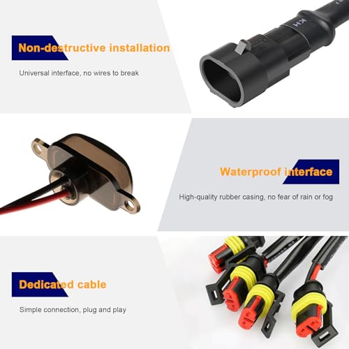 3PCS Amber LED Car Grille Lights with Wiring Harness Z481
