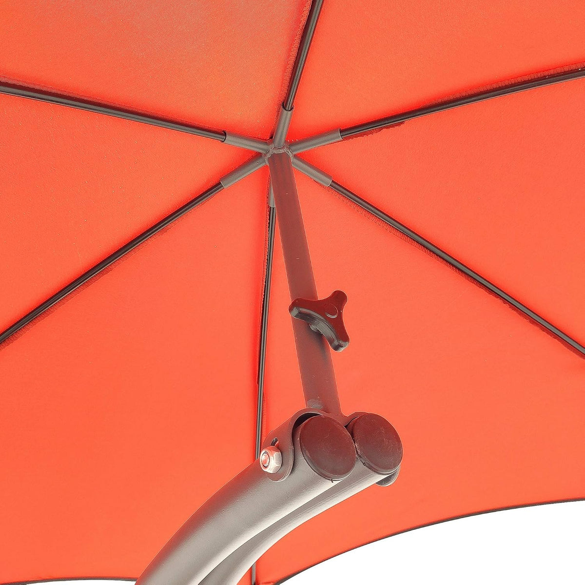 Orange Hanging Chaise Lounge Chair with Cushion, Pillow, Canopy, Stand, Storage Pouch Q87042