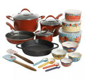24-Piece Red Cookware Set Q5412