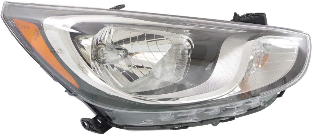 Hyundai Accent Passenger Side Headlight Assembly 2012-2015 E53425