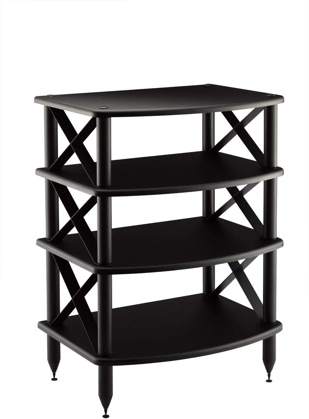 Four Shelf Audio Rack Media Stand and Components Cabinet W32646