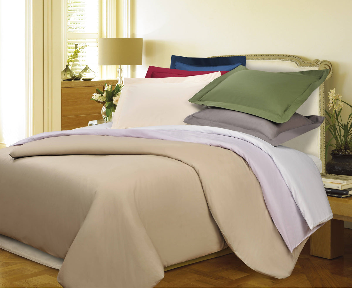 Matte Cotton Percale Duvet Cover Set Full/Queen W7875