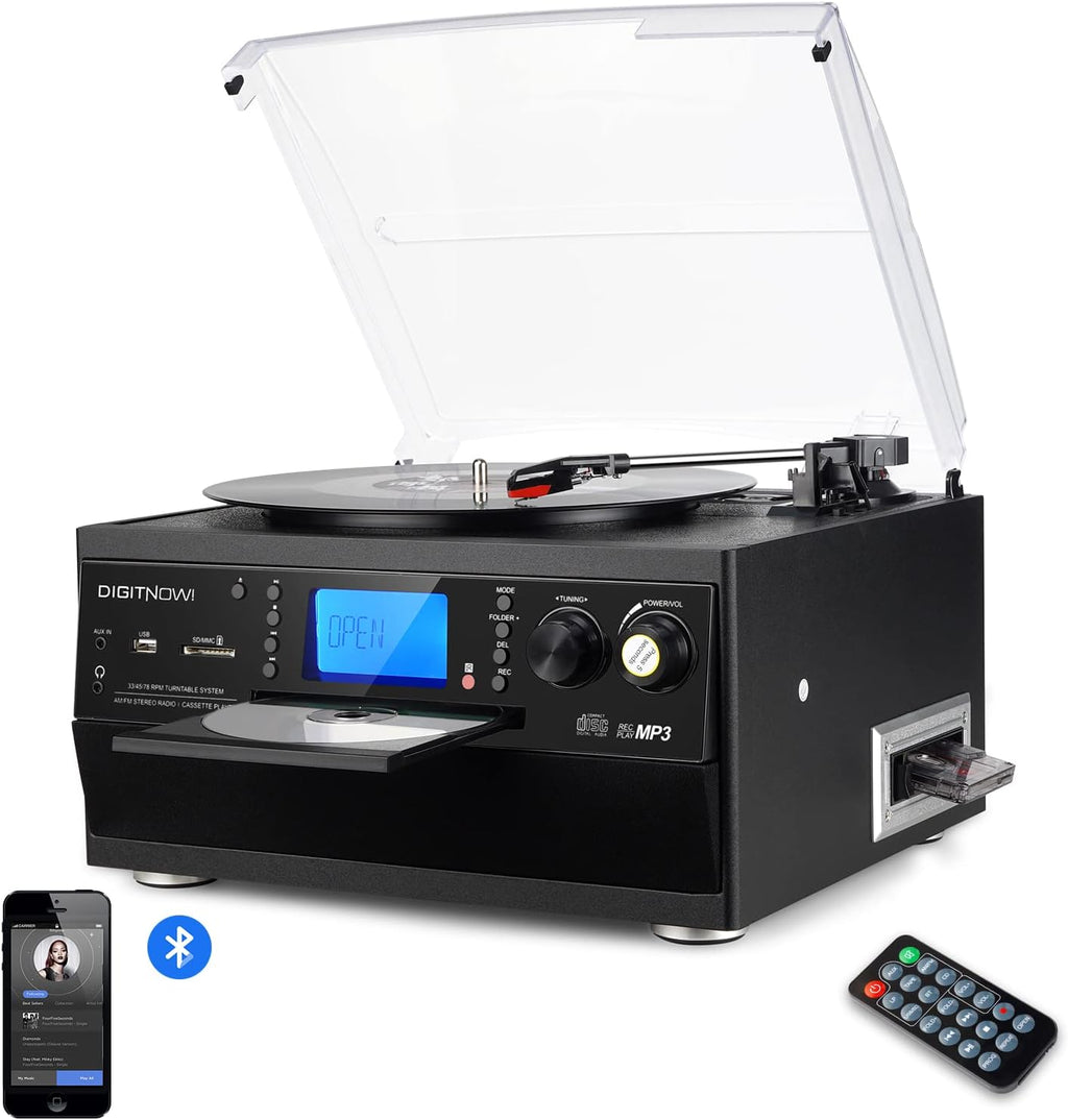 Bluetooth Record Player Turntable with Stereo Speaker L96560