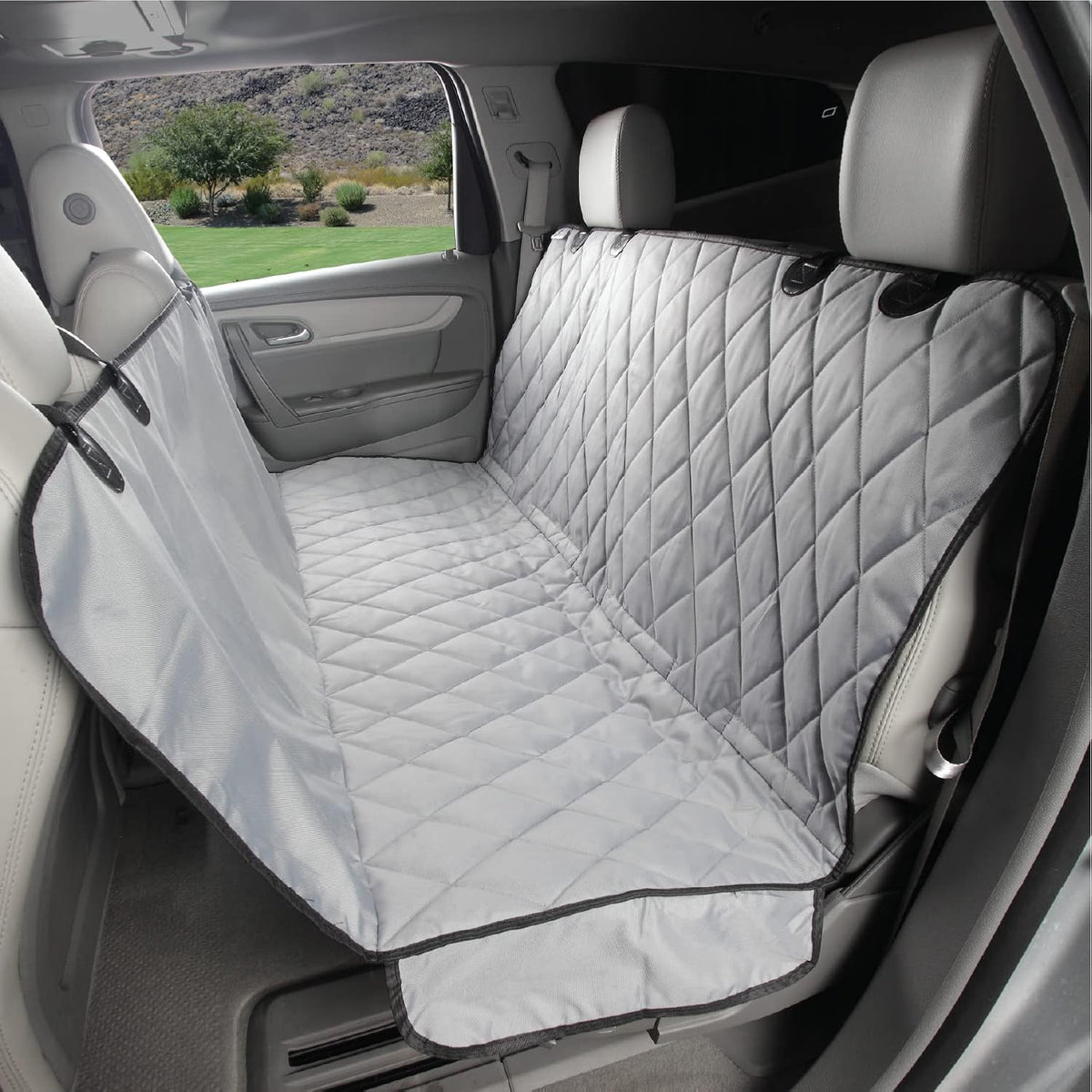 Grey Dog Seat Cover with Hammock O724550