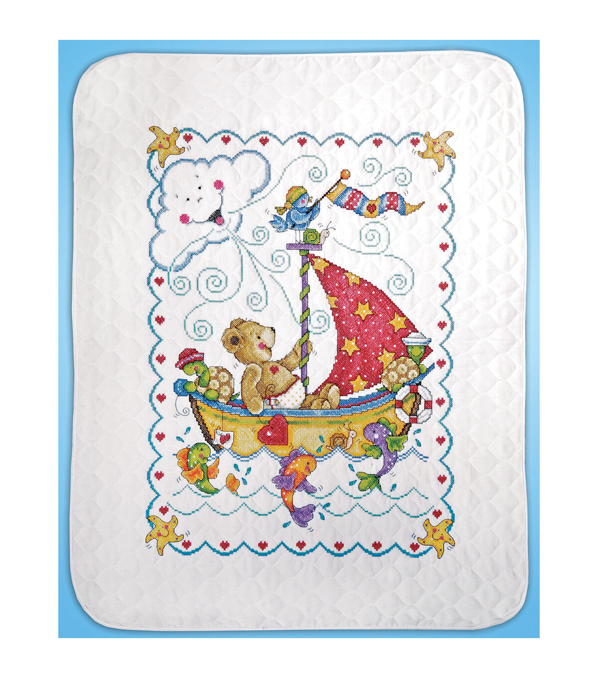 Baby Quilt Stamped Cross Stitch Kit M7995