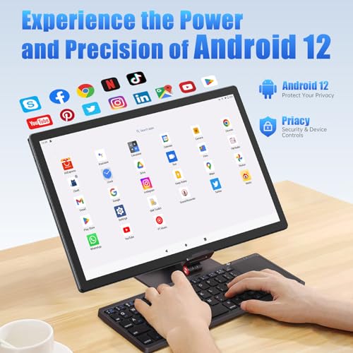Space Gray 14 Inch Android 13 Tablet with 1200P IPS HD Screen, 8 Core, 6GB+128GB, Wi-Fi 5, 10000mAh Battery, 5MP+32MP Cameras S14842