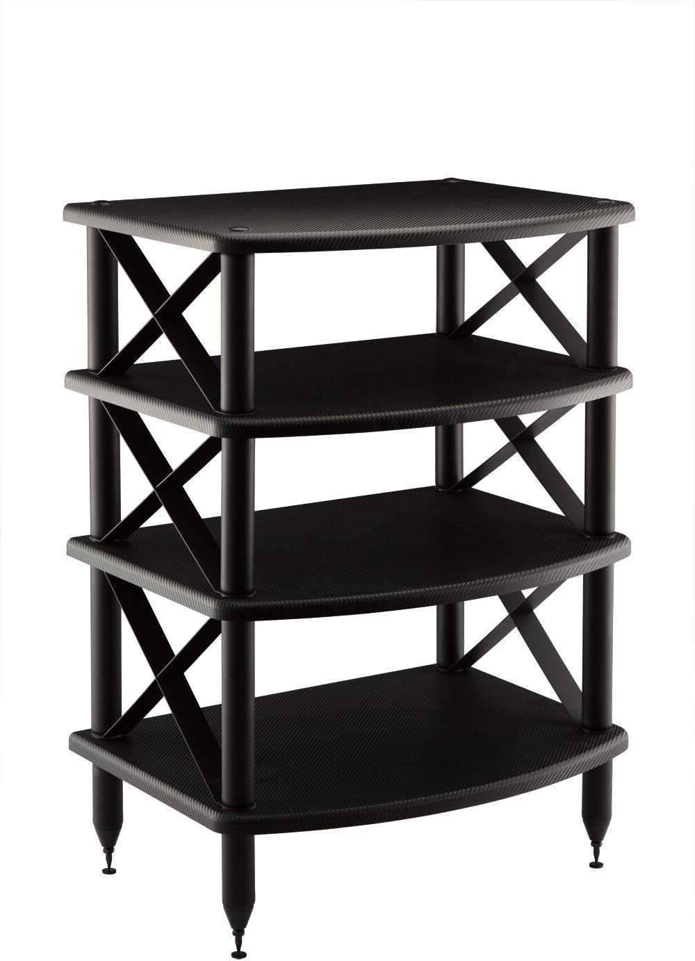 Four Shelf Audio Rack Media Stand and Components Cabinet W32646